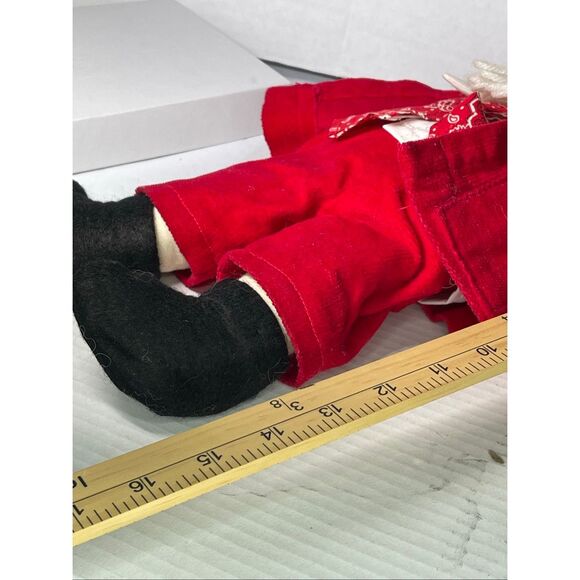 Primitive handmade? Muslin stuffed Santa 15.5” tall. - Picture 5 of 12